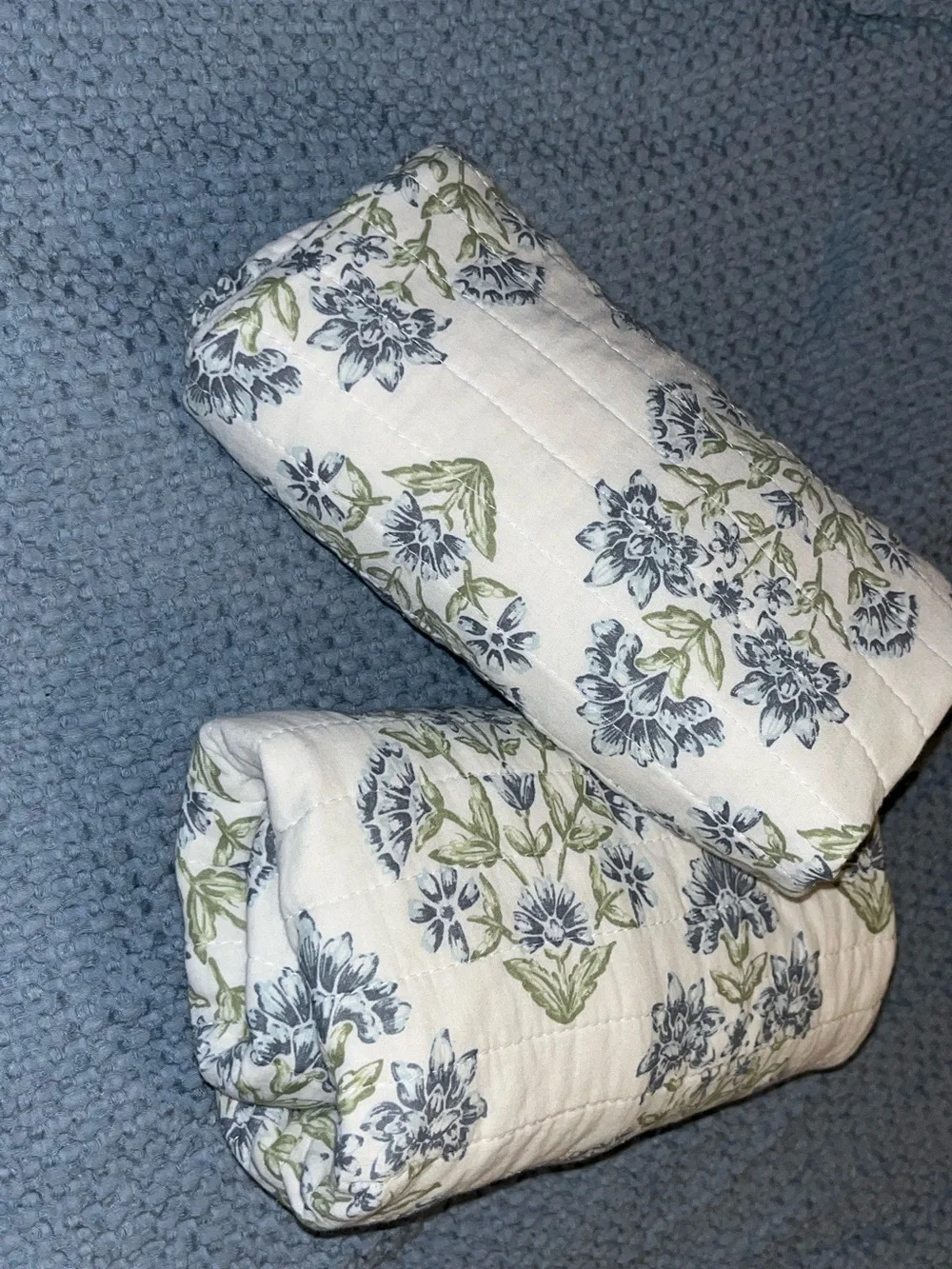 Willow Roads~ 2 shams Artisan White Quilted Pillow Shams ~ Cotton